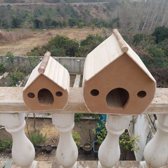 آشیانه پرنده چوبی دستساز کد 9